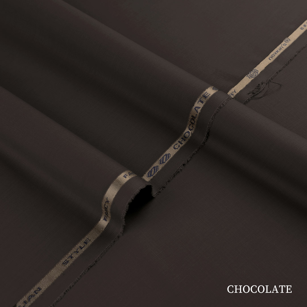 Premium Chocolate blended kandura fabric with fine compact yarn
