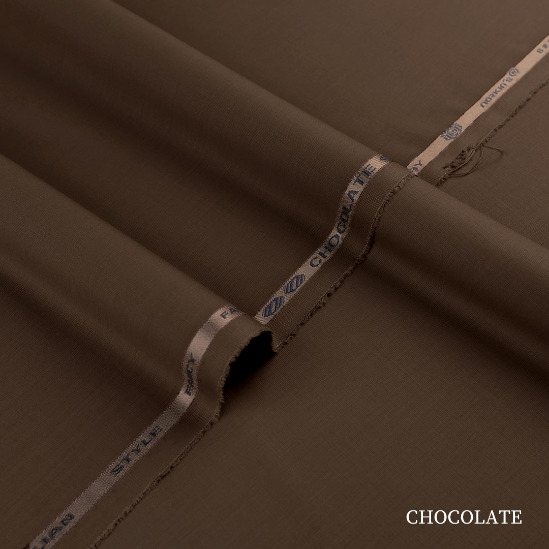Premium Chocolate blended kandura fabric with fine compact yarn