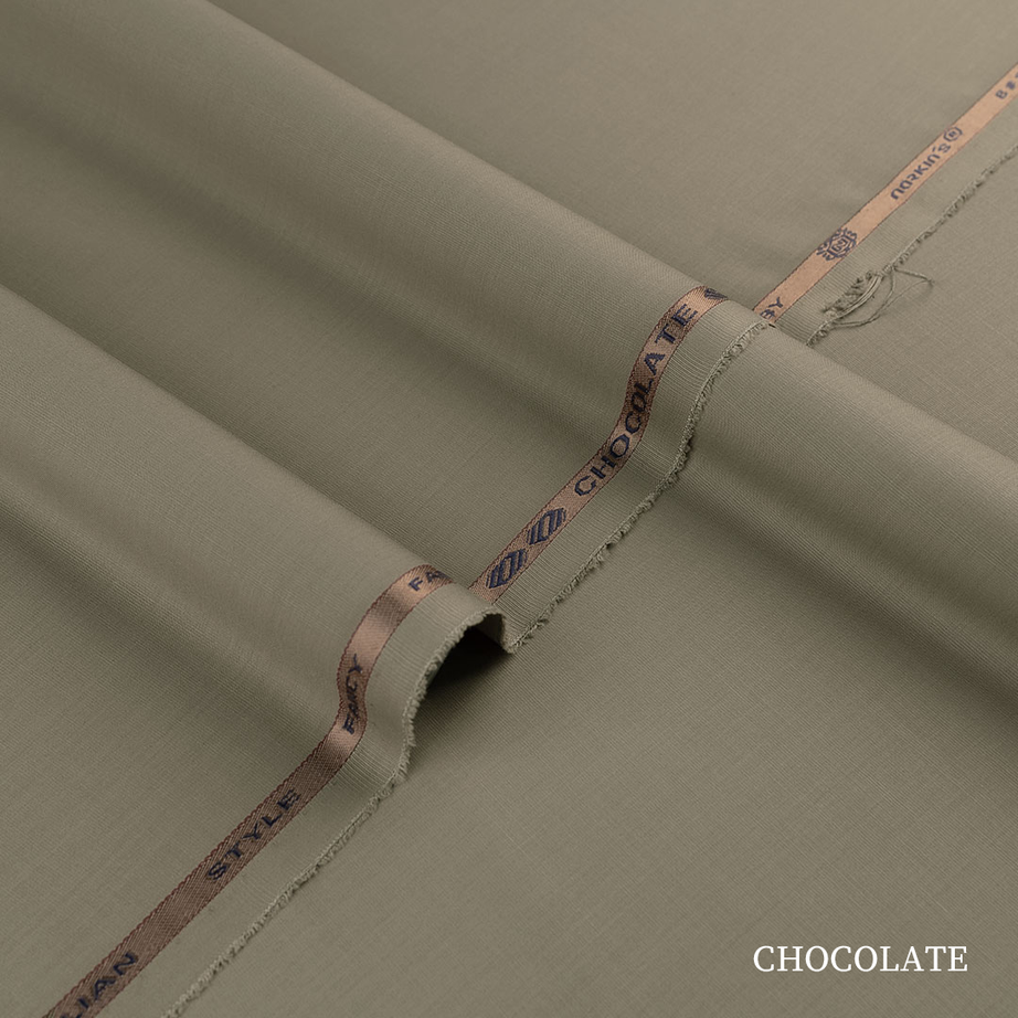 Premium Chocolate blended kandura fabric with fine compact yarn