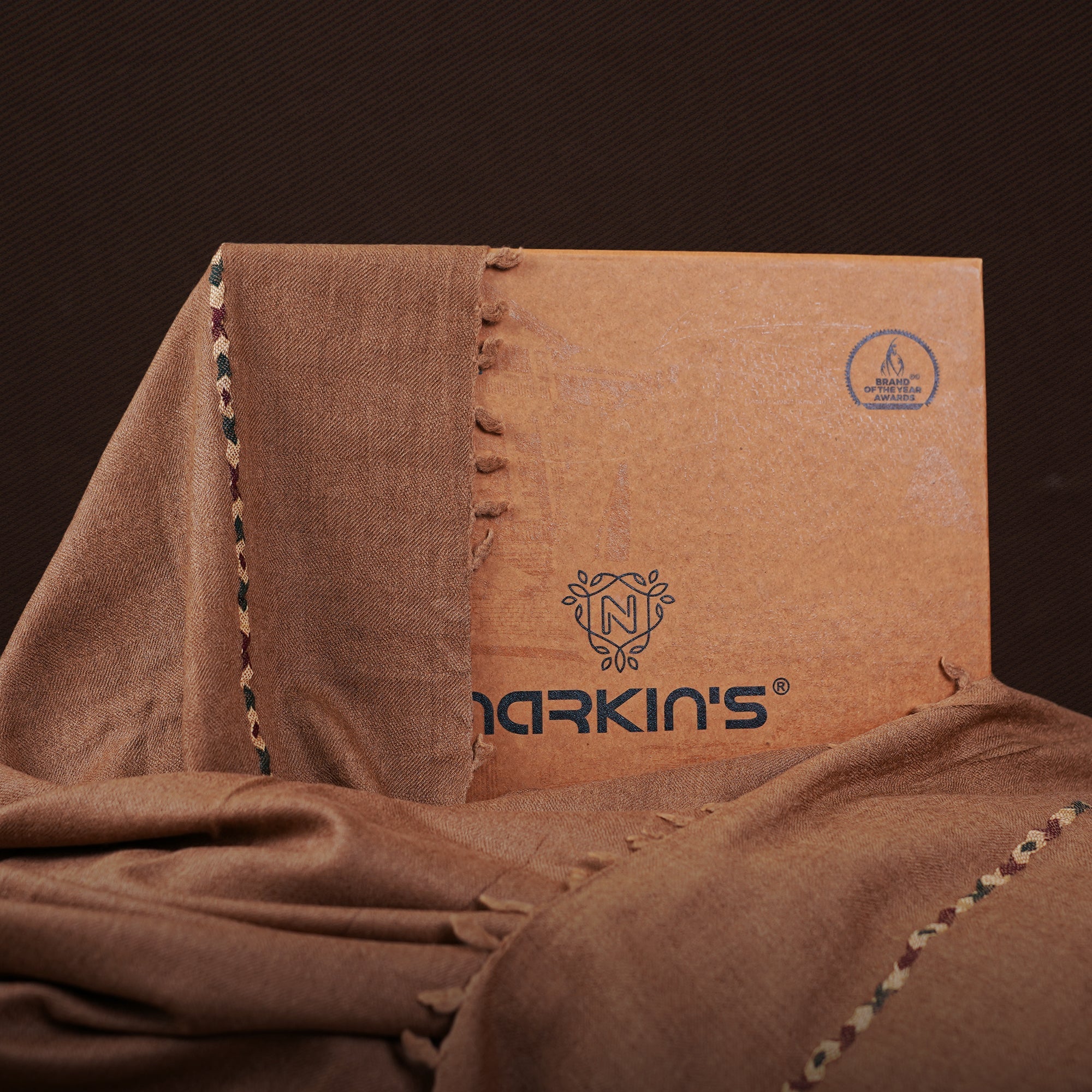 100% Woolen Shawl - 005 | Rust