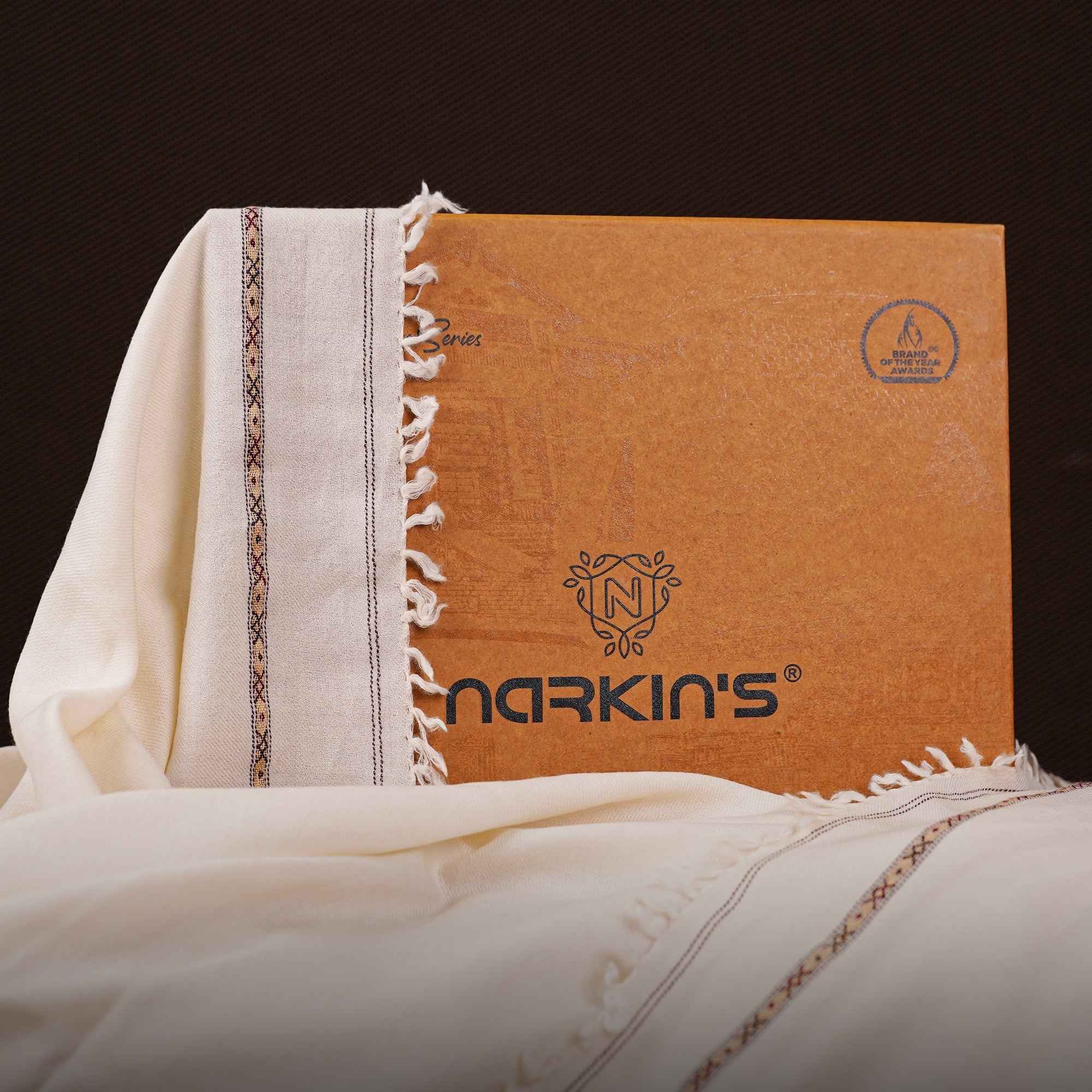 100% Woolen Shawl - 005 | Off White